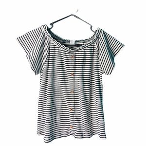 Old Navy Kids Striped Button Top Size M